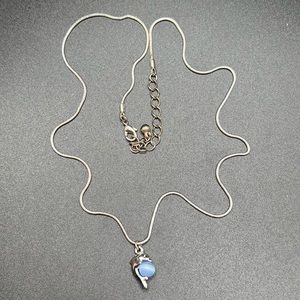 Silver Tone Snake Chain Dolphin Pendant Necklace